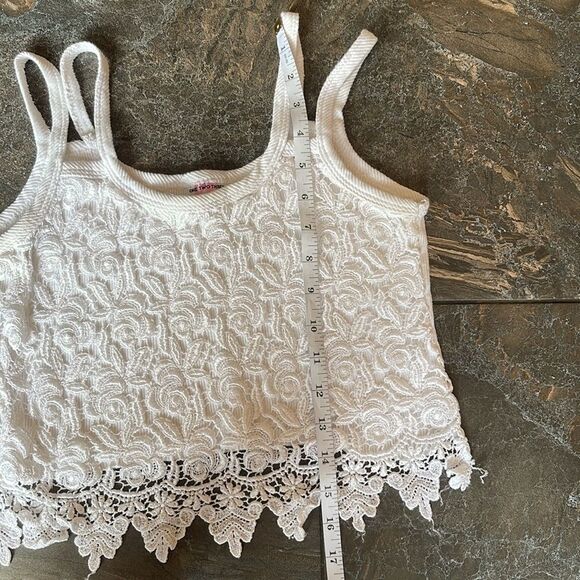 One Two Three lace crop top shirt see measurements for size,T Size Tag Removed - Picture 9 of 10